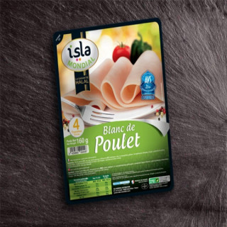 Charcuterie - Blanc de poulet tranché 160g
