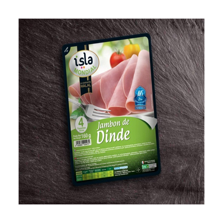 Charcuterie - Jambon de dinde tranché 160g