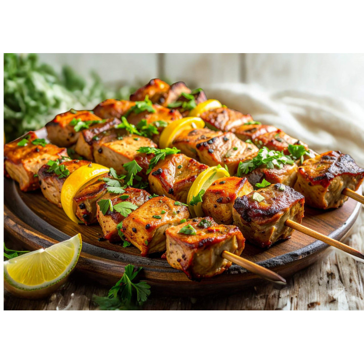 Brochettes de poulet thym/citron